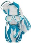 Used Cressi Junior Rocks Mask Fin Snorkel Set-white / Blue-smmd. Fixed Price $27.99.