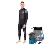 Seavenger Men 3MM Odyssey Full Wetsuit And Clear Blue Aviator Snorkel Set. Fixed Price $116.99.