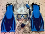 Speedo Dive; Hydroscope Mask+snorkel+fin Set, Adult Blue Steel S/m. Fixed Price $29.99.