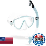 Cressi Tino & Scilla Mask Snorkel Kits, Clear/ice Cyan. Fixed Price $77.81.