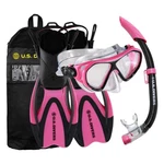U.s. Divers Dorado Ii Jr. Snorkel Set, Mask, Fins, Pink/black, Junior 6+, Small. Fixed Price $44.99.