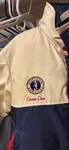 Mustang Survival Colorblock Fishing Jacket Xl Navy Cream Red Zip Pockets. Fixed Price $129.99.