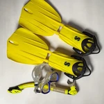Scubapro Seawing Nova Yellow Fins Small Mask Snorkel Set Open Heel Diving. Fixed Price $98.99.