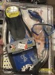 New U.s. Divers Adult Snorkel Set Mask Fins & Travel Bag Blue Black. Fixed Price $49.95.