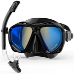Melumilu Snorkeling Gear For Adults, Dry Set Blue Electroplated 180 .... Fixed Price $31.62.