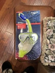 Speedo Adult Expedition Mask And Snorkel Set Lime Tempered Glass Soft Skirt New. Fixed Price $19.99.