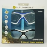 Goggles Us Divers Adult Swim Masks Blue & Black - 2 Pack Factory Sealed Nib. Fixed Price $19.99.