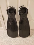Aqua Lung Deep Sea Pulse Scuba Diving Swim Fins Open Heel Black Sz Small. Fixed Price $14.00.