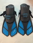Cressi Blulove Open Heel Snorkeling Fins L/xl Mens 9-13 Black Blue. Fixed Price $29.99.