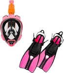 Ocean Reef Aria Qr+, Duo Ii Travel Ready Mask/fins Set Diving, Snorkeling Pink. Fixed Price $115.44.