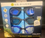 Us Divers Trilogy Adult Uv Swim Goggles 3 Pack Anti Fog Silicone Comfort Nip New. Fixed Price $9.99.