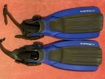 Tusa Imprex Open Heel Diving Fins Blue/black Size. Fixed Price $19.90.