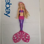 Barbie Bubble Tastic Mermaid Doll Spinning Tail Mattel 2014 Pink Hair CFF49. Fixed Price $8.97.