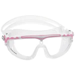 Used Cressi Adult Wide View Silicone Skylight Swimming Mask - Clear/white/pink. Fixed Price $24.90.