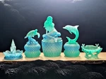 Large 5 Piece Oceanic Mermaid Trinket Bowl Jewelry Box Set Home Decor Organizer. Fixed Price $49.99.