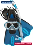 Cressi Saf Set Open-heel Swimming Fins Tempered Glass Snorkeling Mas. Fixed Price $168.67.