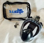 X-lounger Full Face Snorkel Mask Free Breath FOLDABLE-180 Panoramic View-black. Fixed Price $19.99.
