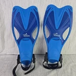 Speedo Open Heel Swim Fins S/m 9 13 Blue Adjustable Training Flippers. Fixed Price $14.99.