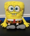 Vintage Nickelodeon Spongebob Square Pants Large 26" Tall Plush - 2002. Fixed Price $34.99.