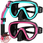 Bairuifu 2 Pack Dry Snorkel Mask Set Adults Scuba Gear. Fixed Price $64.99.