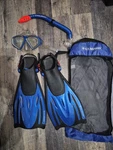 Scuba U.s. Divers Flippers Snorkel Goggles Plus Bag Adult S/m (us 4.5-8.5). Fixed Price $29.99.