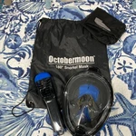 Octobermoon 180 Full Panoramic Snorkel Mask Anti-fog Anti-leak Black New. Fixed Price $15.00.