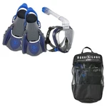 Aqua Lung Sport Adult Smart Snorkel, Quick Fin Navy/gray Medium. Fixed Price $50.00.