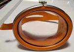 Vintage Mares Rapallo Oval Glass Dive Mask Scuba Snorkeling Italy Orange. Fixed Price $24.50.