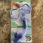 Dolfino Adult Latex Free Swim Mask And Snorkel Set Pool Water Blue White New. Fixed Price $13.99.