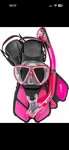 Cressi Bonete Pro Dry Mask Snorkel Set, Translucent Pink, Size Small/medium. Fixed Price $55.00.