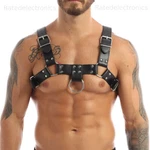 Adjustable Pu Leather Body Chest Harness Belt Shoulder Elastic Buckle Strap Men. Fixed Price $19.19.