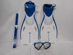 U.s. Divers Tiki Adult Snorkel Set L/xl Blue/white Mask, & Fins. Fixed Price $40.99.