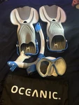 Oceanic Adult Snorkeling Set Gear-l/xlusa Includes Mask Fin. Fixed Price $40.00.