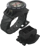 Deluxe Diving Wrist Compass With Hose Mount, Glowing Dial, 80M Depth Rating, 15. Fixed Price $49.99.