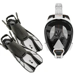 Ocean Reef Aria Qr+, Duo Travel Ready Mask/fins Set Diving, Snorkeling White. Fixed Price $119.95.