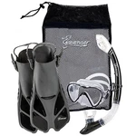 Seavenger Adults Kids Dry Top Snorkel Mask Fins Bag Travel Set Beach Lake Boat. Fixed Price $45.00.
