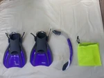Divers Trek Unisex Travel Fins Purple Adjustable Size Medium 7-10. Fixed Price $20.00.