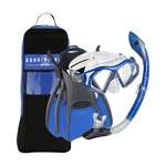 Aqua Lung Sport Adult Trooper Mask, Zulu Snorkel, Bolt Fins Blue Medium New. Fixed Price $40.00.