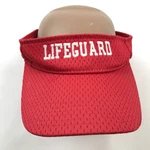 Lifeguard Visor Hat Cap White One Size Adjustable Embroidered Adult Swimmer. Fixed Price $18.77.