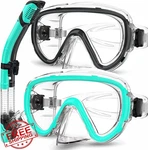 Bairuifu 2-PACK Adult Snorkel Gear Anti-fog Mask Dry. Fixed Price $64.99.
