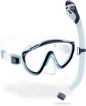 Cressi Tinetto & Iguana Dry Mask Snorkel Kit, Navy/ice Cyan. Fixed Price $59.90.