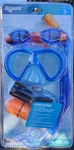 Aqua Portofino Kids 5-PIECE Pool Dive Set Mask Snorkel Goggles Case Blue 3+. Fixed Price $27.99.
