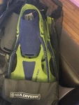 U.s. Divers Water Sport Fins Blue/green Adjustable Swim Flippers With Mesh Bag. Fixed Price $17.50.