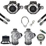 SF-1: Apeks Mtx-rc Dual Unit Set Flex Black Hd Spg 0-300 Bar. Fixed Price $1952.01.