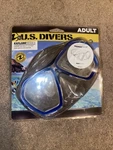Us Divers Mango Mask Adult Blue/clear Snorkel/swim With Tempered Glass. Fixed Price $25.00.