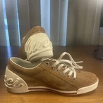 Gucci Script Logo Brown Suede Leather Sneakers 281017 Men's 35.5 / Us. Fixed Price $299.00.