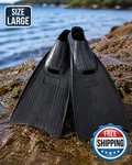 Intex Large Super Sport Swim Fins Adult Black Blue Snorkeling Diving Flippers. Fixed Price $29.99.