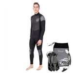 Seavenger Men 3MM Odyssey Full Wetsuit And Black Aviator Snorkel Set. Fixed Price $116.99.