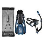 Us Divers Adult Snorkelling Set Black And Blue Large/xl Unisex M 9-13 10-14. Fixed Price $39.95.