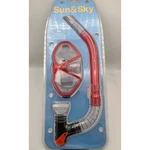 Sun&sky Adult Swim Mask Snorkel Set Red Shatterproof Extra-wide Viewing 909380. Fixed Price $8.99.
